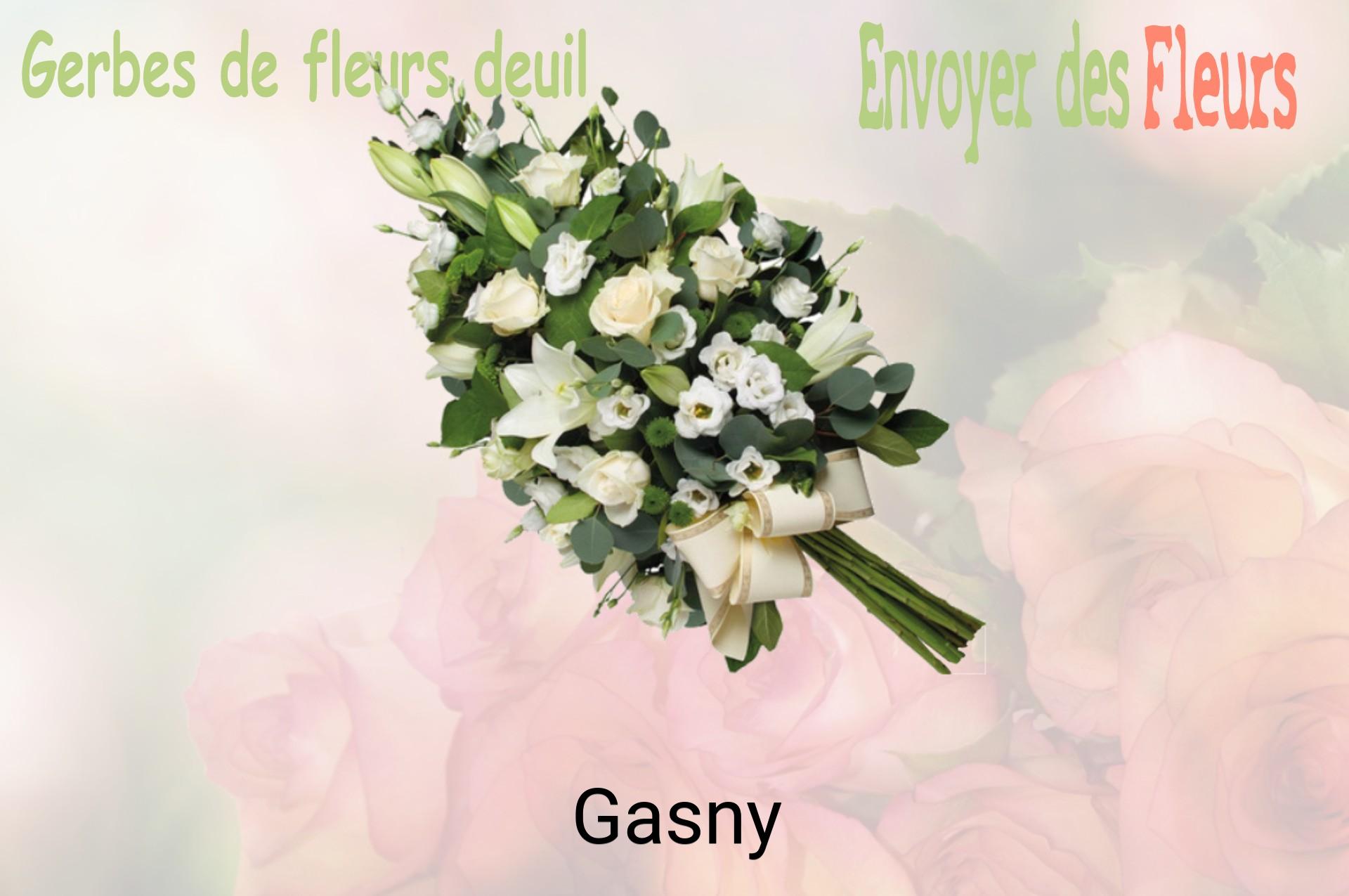 Gerbe de fleurs de deuil livrée à Gasny